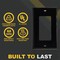 Faith Decorator Light Switch Cover or Receptacle Outlet Wall Plate, 1-Gang 4.55 In x 2.75 In, Black, 10PK DWP1-BK-10 - alternate 3